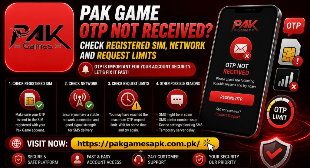 Pak Game OTP Not Received